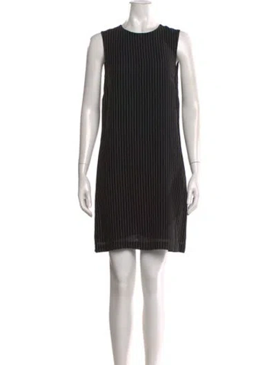 Pre-owned Theory Crew Neck Mini Dress In Black