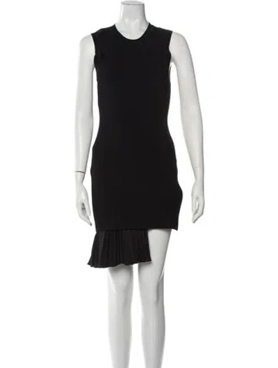 Pre-owned Theory Crew Neck Mini Dress In Black