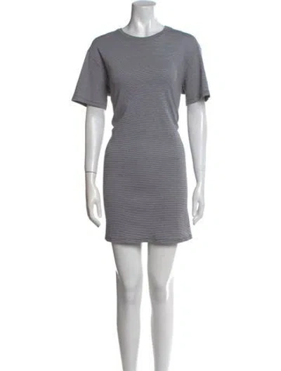 Pre-owned Theory Crew Neck Mini Dress In Black