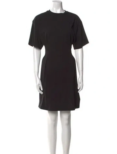 Pre-owned Theory Crew Neck Mini Dress In Black