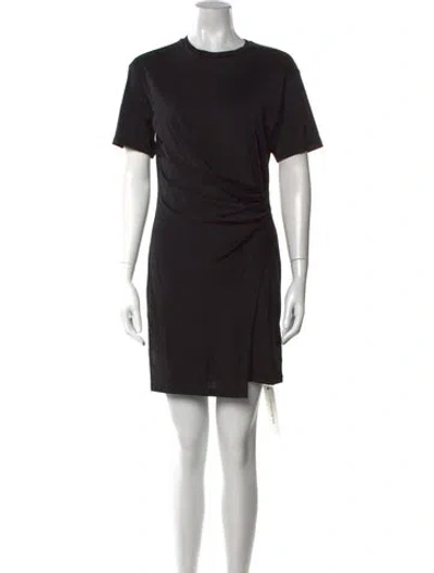 Pre-owned Theory Crew Neck Mini Dress In Black