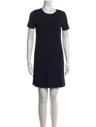 Pre-owned Theory Crew Neck Mini Dress In Black