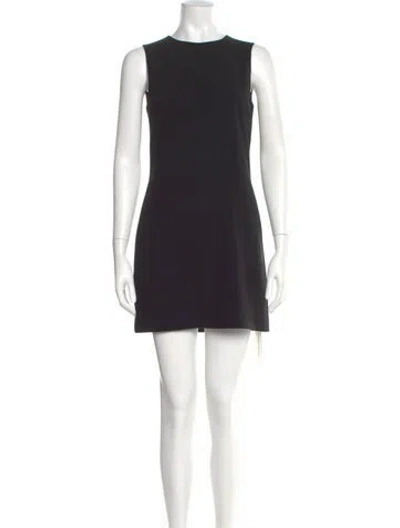 Pre-owned Theory Crew Neck Mini Dress In Black