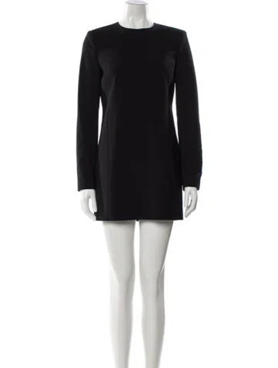 Pre-owned Theory Crew Neck Mini Dress In Black