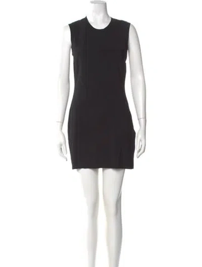 Pre-owned Theory Crew Neck Mini Dress In Black