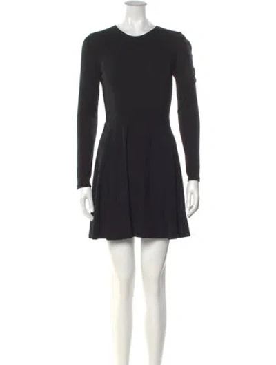 Pre-owned Theory Crew Neck Mini Dress In Black