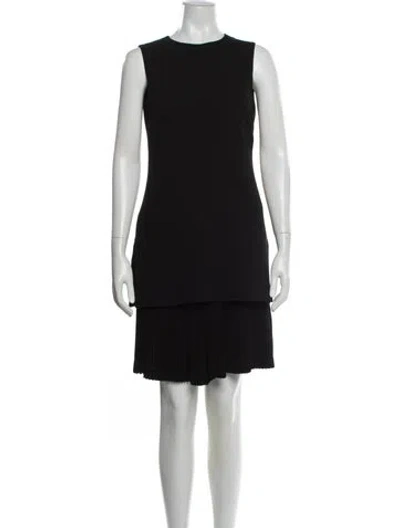 Pre-owned Theory Crew Neck Mini Dress In Black