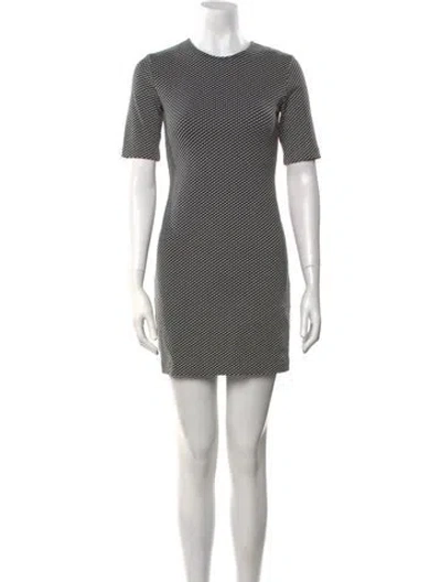 Pre-owned Theory Crew Neck Mini Dress In Black
