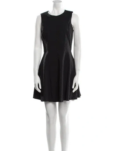 Pre-owned Theory Crew Neck Mini Dress In Black