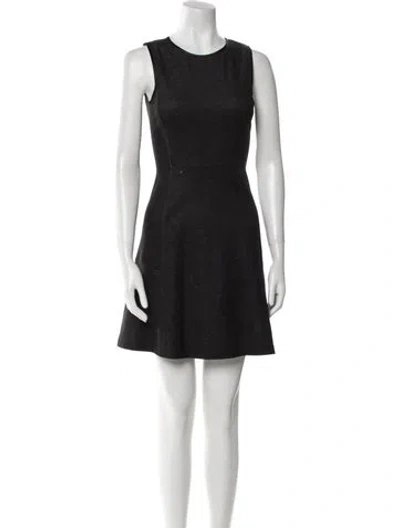 Pre-owned Theory Crew Neck Mini Dress In Black