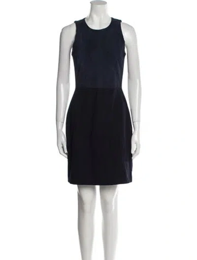 Pre-owned Theory Crew Neck Mini Dress In Black
