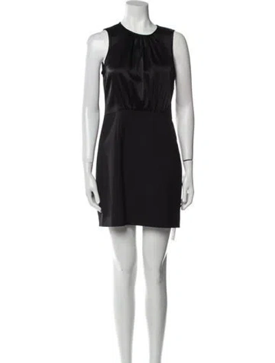 Pre-owned Theory Crew Neck Mini Dress In Black