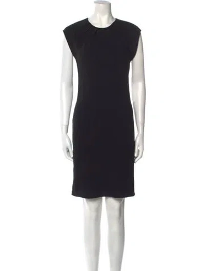 Pre-owned Theory Crew Neck Mini Dress In Black