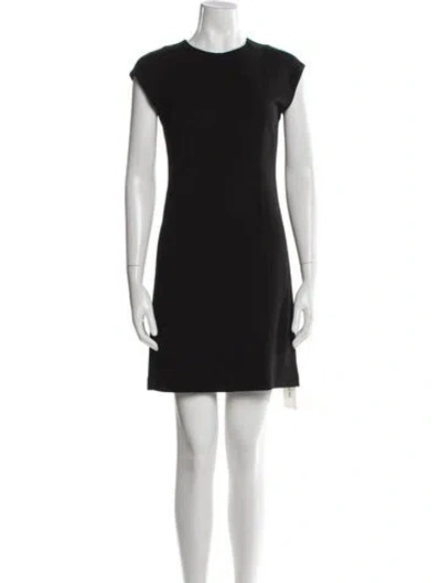 Pre-owned Theory Crew Neck Mini Dress In Black