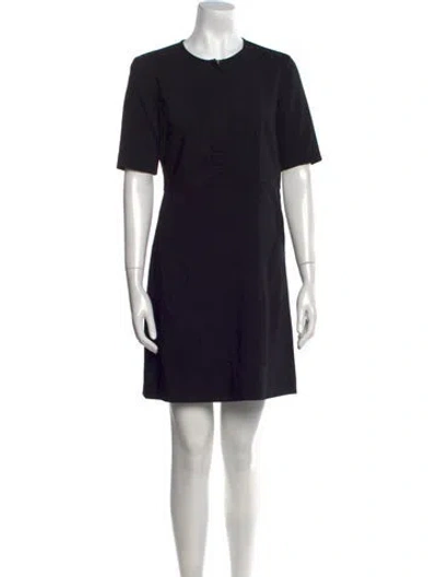 Pre-owned Theory Crew Neck Mini Dress In Black