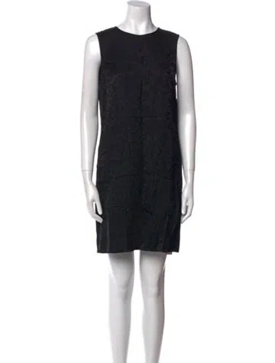 Pre-owned Theory Crew Neck Mini Dress In Black