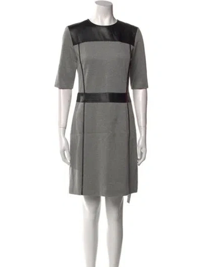 Pre-owned Theory Crew Neck Mini Dress In Black