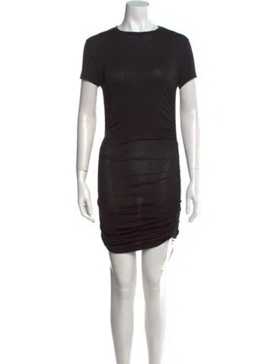 Pre-owned Theory Crew Neck Mini Dress In Black