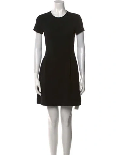 Pre-owned Theory Crew Neck Mini Dress In Black
