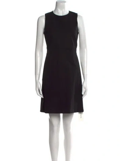 Pre-owned Theory Crew Neck Mini Dress In Black