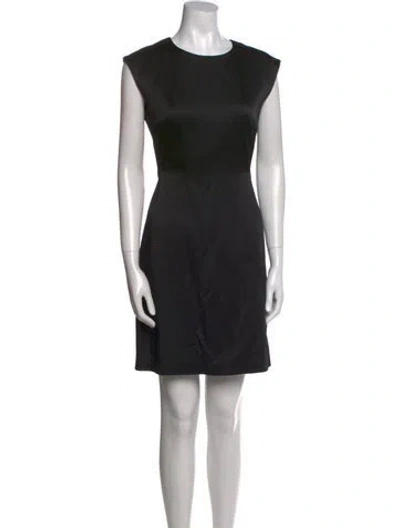 Pre-owned Theory Crew Neck Mini Dress In Black