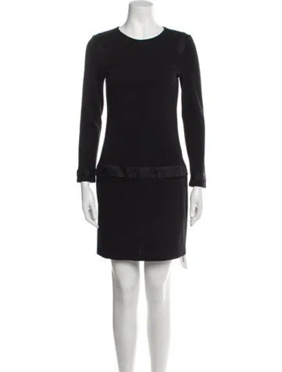 Pre-owned Theory Crew Neck Mini Dress In Black