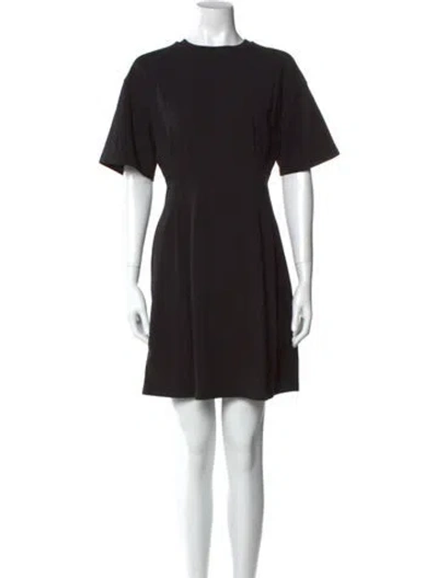 Pre-owned Theory Crew Neck Mini Dress In Black