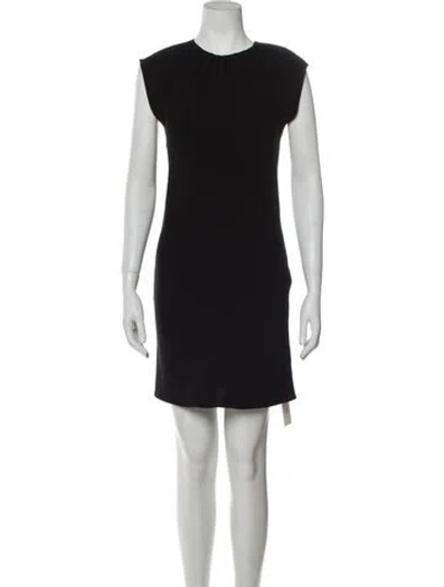 Pre-owned Theory Crew Neck Mini Dress In Black
