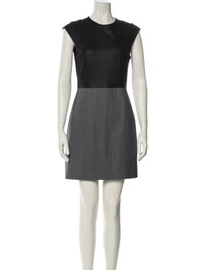 Pre-owned Theory Crew Neck Mini Dress In Black