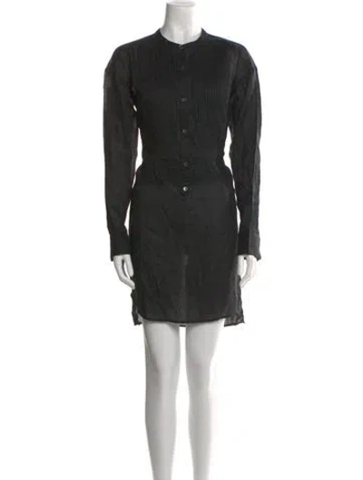 Pre-owned Theory Crew Neck Mini Dress In Black