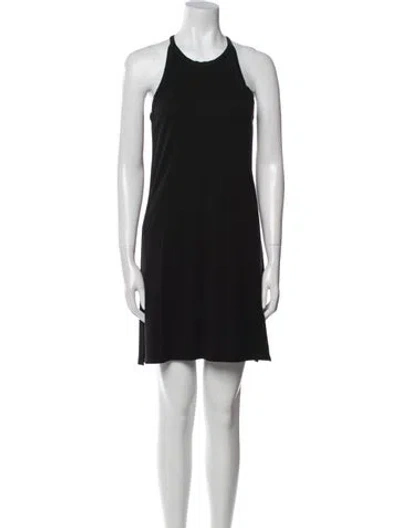 Pre-owned Theory Crew Neck Mini Dress In Black