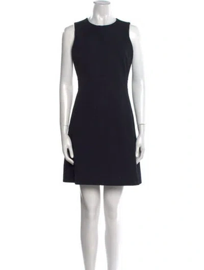 Pre-owned Theory Crew Neck Mini Dress In Black