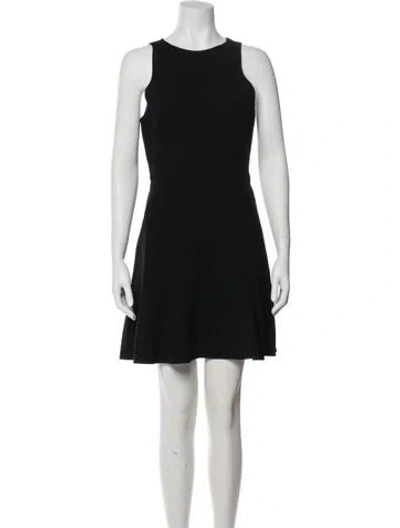 Pre-owned Theory Crew Neck Mini Dress In Black