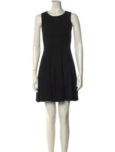 Pre-owned Theory Crew Neck Mini Dress In Black