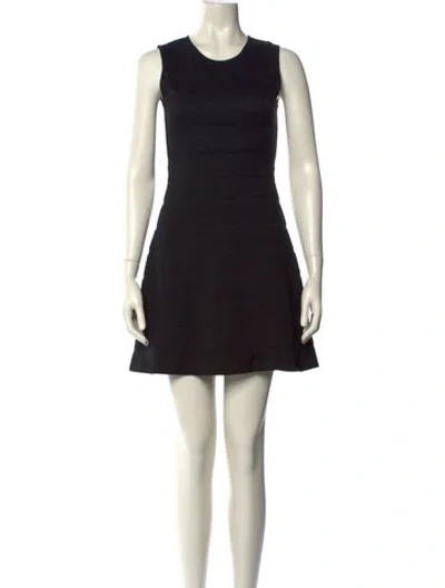 Pre-owned Theory Crew Neck Mini Dress In Black