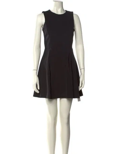 Pre-owned Theory Crew Neck Mini Dress In Black