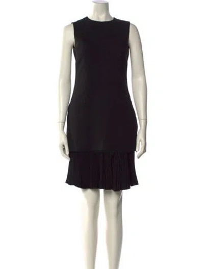 Pre-owned Theory Crew Neck Mini Dress In Black