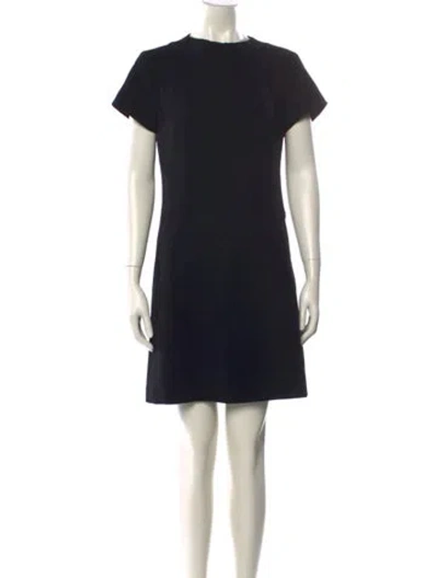 Pre-owned Theory Crew Neck Mini Dress In Black