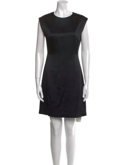 Pre-owned Theory Crew Neck Mini Dress In Black
