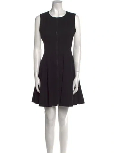 Pre-owned Theory Crew Neck Mini Dress In Black