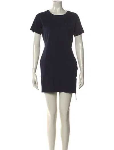 Pre-owned Theory Crew Neck Mini Dress In Black