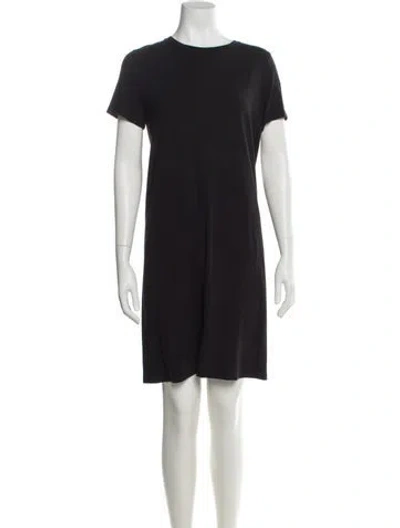 Pre-owned Theory Crew Neck Mini Dress In Black