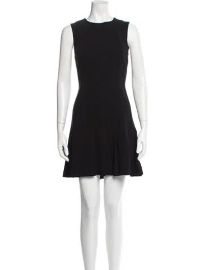 Pre-owned Theory Crew Neck Mini Dress In Black