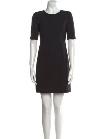 Pre-owned Theory Crew Neck Mini Dress In Black