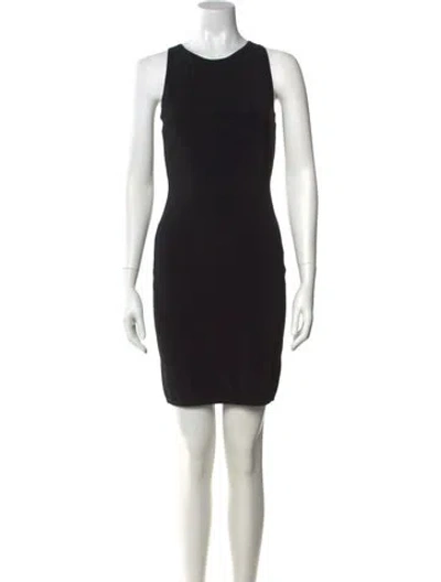 Pre-owned Theory Crew Neck Mini Dress In Black