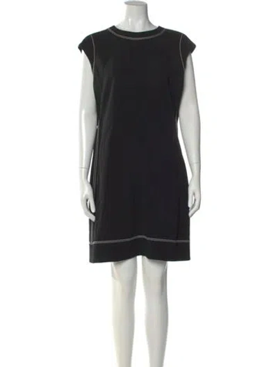 Pre-owned Theory Crew Neck Mini Dress In Black