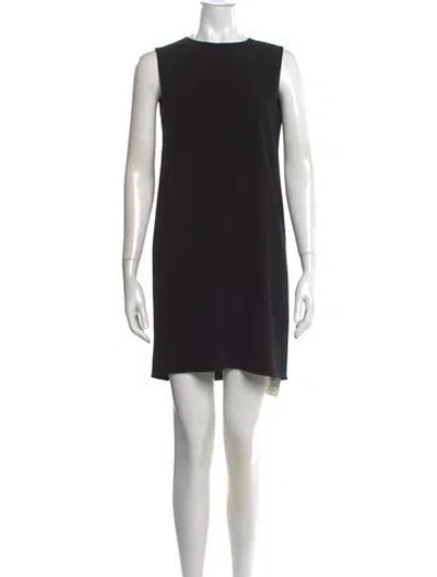 Pre-owned Theory Crew Neck Mini Dress In Black