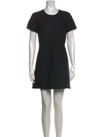Pre-owned Theory Crew Neck Mini Dress In Black