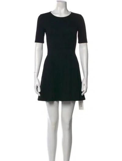 Pre-owned Theory Crew Neck Mini Dress In Black