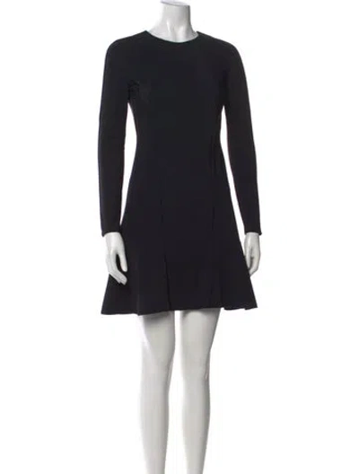 Pre-owned Theory Crew Neck Mini Dress In Black